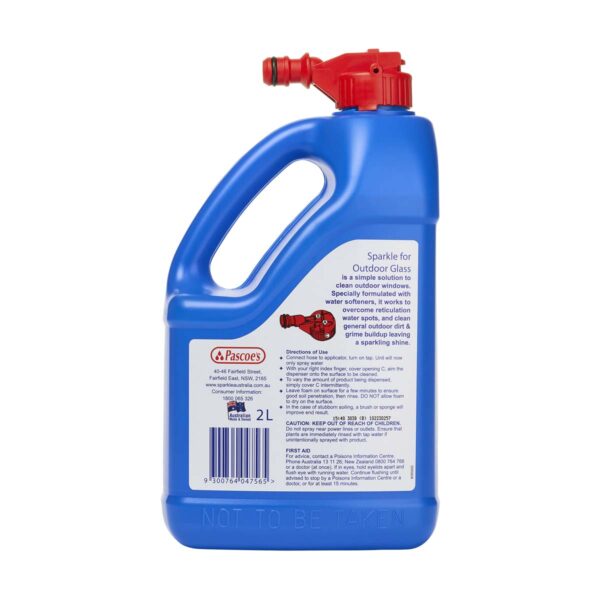 Sparkle Outdoor Glass Cleaner back