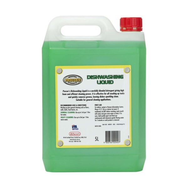 Pascoes Dishwashing Liquid back