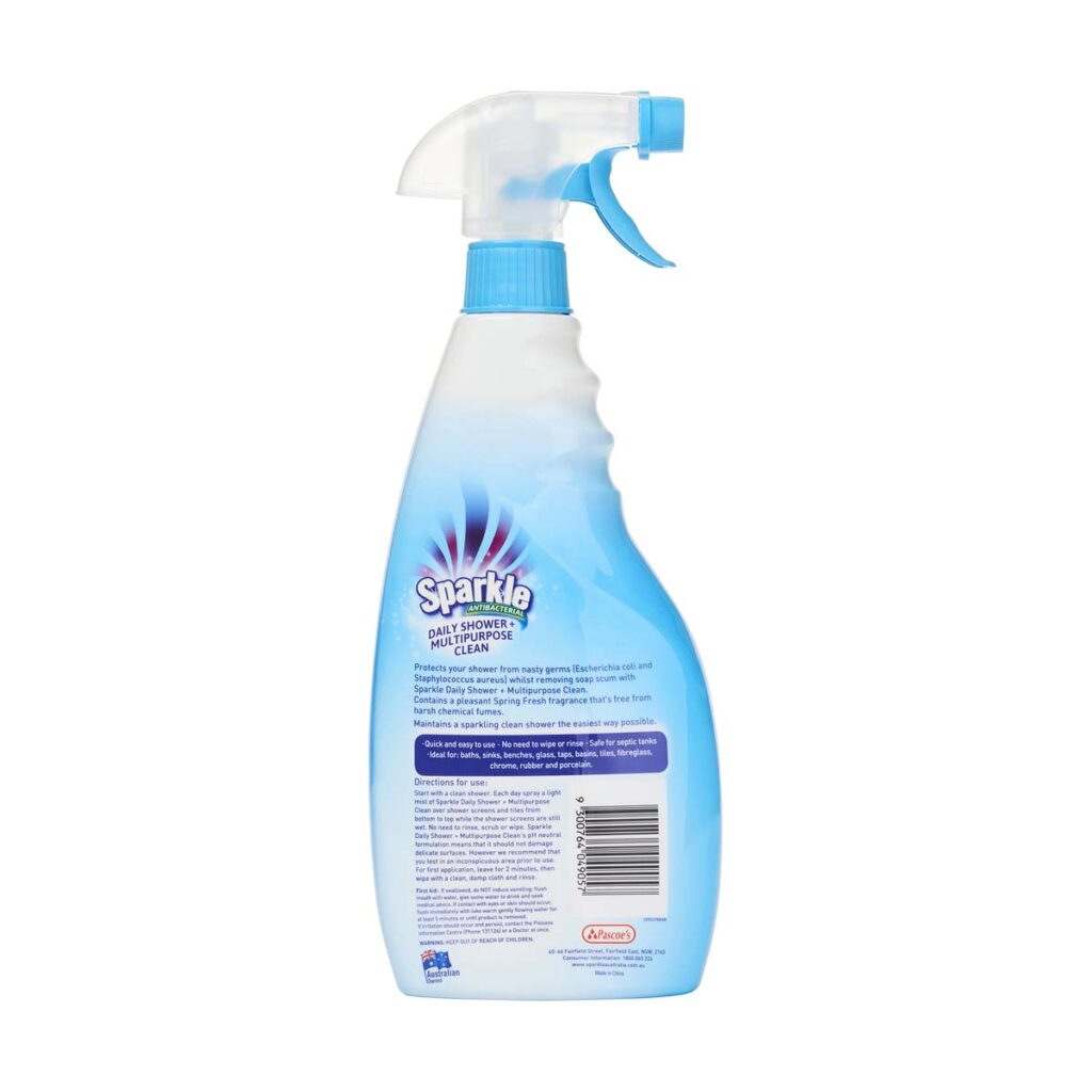 Sparkle Antibacterial Daily Shower and Multipurpose Clean back